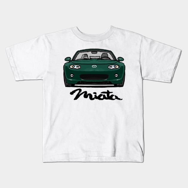 MX5 NC1 Green Kids T-Shirt by Woreth